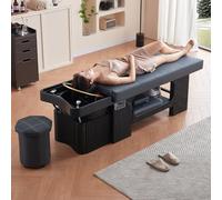 Salon Shampoo Massage Bed, Professional Thai Style Water Therapy Head Treatment Bed with Constant Temperature Water Heater for Spas & Beauty Salons