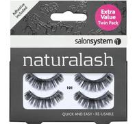Salon System Naturalash 101 Twin Pack Quick and Easy Re-Usable Black Eyelashes