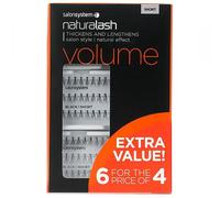 Salon System Naturalash Individual Eyelashes Eye Lashes Black 6 for 4 SHORT
