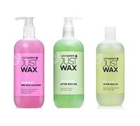 Salon System Wax Cleansing 500ml, Pre-Gel 500ml, Soothing Tea Tree After-Gel