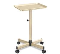 Salon Tray on Wheels, Champagne Gold Metal Rolling Tray with Adjustable Height, Metal Service Instrument Storage Salon Cart for Salon&Home Use
