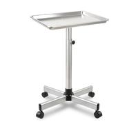 Salon Tray on Wheels, Rolling Tattoo Tray, Adjustable Hair Stylist Tray, Metal Mayo Stand Tray, Salon Color Tray Use As Medical Tray, No-Rusting