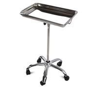 Salon Tray on Wheels, Stainless Steel Tattoo Tray Rolling Trolley, Adjustable Height Dental Tray, Medical Tray on Wheels, for Medical, Hairdresser, Tattooing, Spa, Salon