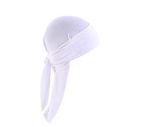 Salon Ultimate Velvet Silky Durag Hat Cap Unisex Women Men Premium Designer Doo Rag Wave, Stretchable Velvet Durag Cap, Headwraps White