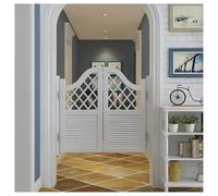 Saloon Cafe Door，Wood Partition Door，Solid Wood Swinging Half Doors，Half-Waist Doors House Kitchen Shop Pub Porch Entrance Doo r，180° Opening Angle Porch.(A,W120xH100cm(47.24x39.37in))