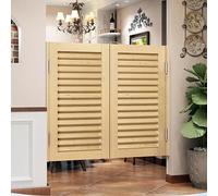 Saloon Doors - Cafe Swinging Louvered Doors, 180 Degree Rotation, Water-Based Paint, Includes Hinges and Hardware, Ideal for Corridors and Bars