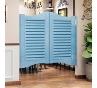 Saloon Doors - Cafe Swinging Louvered Doors, 180 Degree Rotation, Water-Based Paint, Includes Hinges and Hardware, Ideal for Corridors and Bars