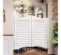 Saloon Doors - Cafe Swinging Louvered Doors, 180 Degree Rotation, Water-Based Paint, Includes Hinges and Hardware, Ideal for Corridors and Bars