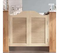 Saloon Doors Swinging Kitchen Half Cafe Interior Solid Wood Swing Door, with Hinges and Hardware, Auto Close Two-Way Open for House Doorway Bar Shop Decor(F,81x91cm/32x36in)