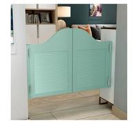 Saloon Doors W72/90/114/148cm Interior Solid Wood Swinging Doors Double Half Cafe Partition Door with Hinges for Restaurants Bar Kitchens Customizable(Bean Green,W104*H100cm)