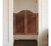 Saloon Double Half Door, Cafe Swinging Doors, Solid Wood Swing with Metal Hinges 180° Open Auto Close Bar Louvered Door Kitchen Stairs Entrance Partition(O,59x35.4 in (W xH))