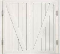 Saloon Double Half Door, Cafe Swinging Doors, Solid Wood Swing with Metal Hinges 180° Open Auto Close Bar Louvered Door Kitchen Stairs Entrance Partition(L,45x35.4 in (W xH))