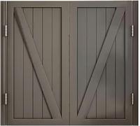 Saloon Double Half Door, Cafe Swinging Doors, Solid Wood Swing with Metal Hinges 180° Open Auto Close Bar Louvered Door Kitchen Stairs Entrance Partition(K,41x35.4 in (W xH))