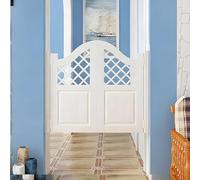 Saloon Double Half Door, Cafe Swinging Doors, Solid Wood Swing with Metal Hinges 180° Open Auto Close Bar Louvered Door Kitchen Stairs Entrance Partition(M,39x35.4 in (W xH))