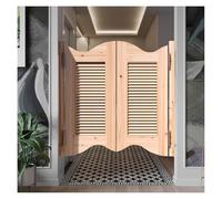Saloon Half Waist Door，Swing Solid Wood Partition Door, Modern Solid Wood Louvered Swinging Partition Doors，Close Swinging Doors with Hinges, Indoor Partition.(B,W90xH70cm(35.43x27.55in))