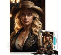 Saloon Showdown Jigsaw Puzzle for Teenagers 1000 Pieces Boost Recall Tension Relief Tight Edge Fine Art Piece (38x26cm)