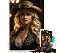 Saloon Showdown Jigsaw Puzzle for Teenagers 1000 Pieces Mind Skill Toy Gentle Leisure Design Assembly Premium Gift (38x52cm)