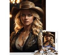 Saloon Showdown Jigsaw Puzzles 1000 Pieces for Adults Peaceful Calm Stress Relief Mindful Peaceful Leisure Game (50X75cm)
