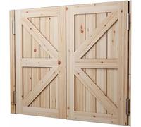 Saloon Solid Wood Swing Door, Vintage Parlor Butler Gate Partition Saloon Western Style Swinging Bar Pine Wood Cafe Door, Includes Hinges