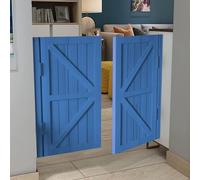 Saloon Swinging Doors Double Half Door 28/35/40/47 Inch Wide,with Hinges and Hardware,Auto Close,Bar Porch Entrance Counter Kitchen Bathroom for Indoor,Home Decor(Blue,2Doors W160xH100cm)