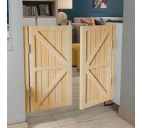 Saloon Swinging Doors Double Half Door 28/35/40/47 Inch Wide,with Hinges and Hardware,Auto Close,Bar Porch Entrance Counter Kitchen Bathroom for Indoor,Home Decor(Natural,2Doors W90xH100cm)