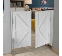 Saloon Swinging Doors Double Half Door 28/35/40/47 Inch Wide,with Hinges and Hardware,Auto Close,Bar Porch Entrance Counter Kitchen Bathroom for Indoor,Home Decor(White,2Doors W140xH100cm)
