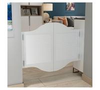 Saloon Swinging Doors，Heavy Duty Swinging Half Door with Hinges and Hardware,Interior Solid Wood Swing Door，Swing Cafe Doors，for Doorway Bar Kitchen Decor(A,W90xH90cm(35.43x35.43in))