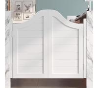 Saloon Swinging Doors, Wood Half-Door 30/32/34/36/38/40" W, Interior Dual Swing Cafe Doors, with Hinges & Hardware Kit, Bar Porch Entrance Counter Barn Swing Door(White,96 * 100cm)