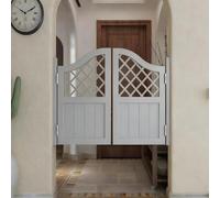 Saloon Swinging Doors, Wooden Half Saloon Door, Louvered Swinging Cafe Door with Hinges, 180° Open Partition Half Doors for Indoor Bar Doorways Entrance Use Decoration(D,124x91cm/49x36in)