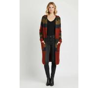 Saloos Women's Multi-Stripe Knitted Cardigan with Hoodie in Copper | Size: 14 Saloos Copper 14