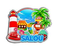Salou Catalonia Spain Magnet Fridge Magnet Wooden 3D Landmarks Travel Collectible Souvenirs Decoration Handmade -3821