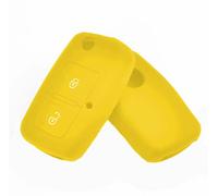 SALPIE Shell Key Ring Accessories Silicone Cover Car Remote Key Cover 2 3 Buttons Compatible With Volkswagen Beetle Golf Passat Bora Polo Skoda Fabia Roomster (Yellow, SILICONE)