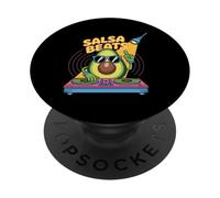 Salsa Beats Avocado Dj Party Vibes PopSockets Adhesive PopGrip