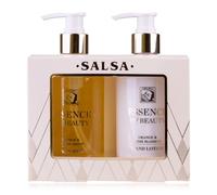 Salsa Essence of Beauty Hand Care Gift Set for Women with 270 ml Hand Soap and 270 ml Hand Cream and Nail Cream in Attractive Soap Dispenser, Nourishing Gift Idea, Fragrance: Orange & Lime Blossom