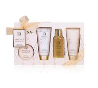 Salsa Essence of Beauty Shower Set Gift Set for Women in Gift Box with Shower Gel, Body Lotion, Hand Cream and Bath Ball, Bath Set as Luxury Gift Idea for Women Fragrance: Orange & Lime Blossom