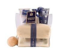 Salsa Essence of Beauty Shower Set Gift Set for Women in Golden Cosmetic Bag with Body Lotion, Shower Gel & Bubble Bath, 4-Piece Bath Set as Luxury Gift Idea, White Tea & Neroli Fragrance