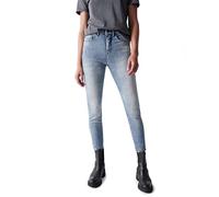 Salsa Faith Push in Cropped Jeans in Rinsed Denim