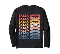 Salsa Queen Groovy Salsa Dancer Salsa Dance Queen Long Sleeve T-Shirt