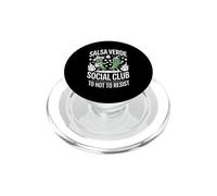 Salsa Verde Social Club Too Hot To Resist Funny Saying PopSockets PopGrip for MagSafe