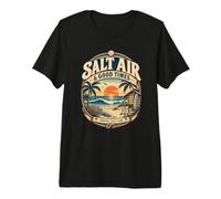 Salt Air & Good Times Vintage Coastal Beach Surf Design Premium T-Shirt