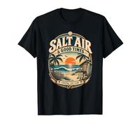 Salt Air & Good Times Vintage Coastal Beach Surf Design T-Shirt
