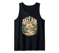 Salt Air & Good Times Vintage Coastal Beach Surf Design Tank Top