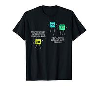 Salt and Copper Periodic Table Police Pun Chemistry T-Shirt