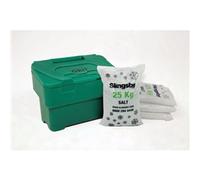 Salt and Grit Bin Supplied with Salt Green 115L 395097