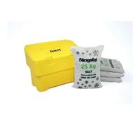 Salt and Grit Bin Supplied with Salt Yellow 115L 395095
