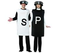 Salt and Pepper Couples Costume Party Condiment Funny Food Costumes, Mens and Womens, Adult One Size