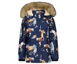 SALT AND PEPPER Girl's Outdoor Jacket Horse AOP, True Navy, 140