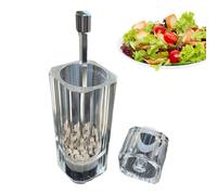 Salt and Pepper Grinder, Effortless Grinders, Clear Refillable Adjustable Manual Kitchen Tool for Camping, Cooking, Table Setting, Picnic, Dining, Home, Gourmet Seasoning, 1.77×5.9 Inches