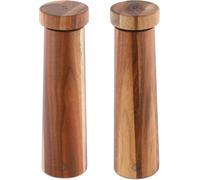 Salt and Pepper Grinder Set - 2 Quality Adjustable Acacia Wood Ceramic Grinding