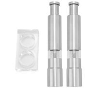 Salt and Pepper Grinder Set of 2, Mill Stainless Steel Shaker Push-Button Manual Glass